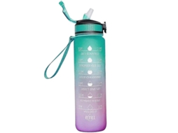 Garrafa De Água Reutilizável 1000ml Tritan Sem Bpa Com Citações Inspiradoras E Marcadores De Tempo Estilo 6