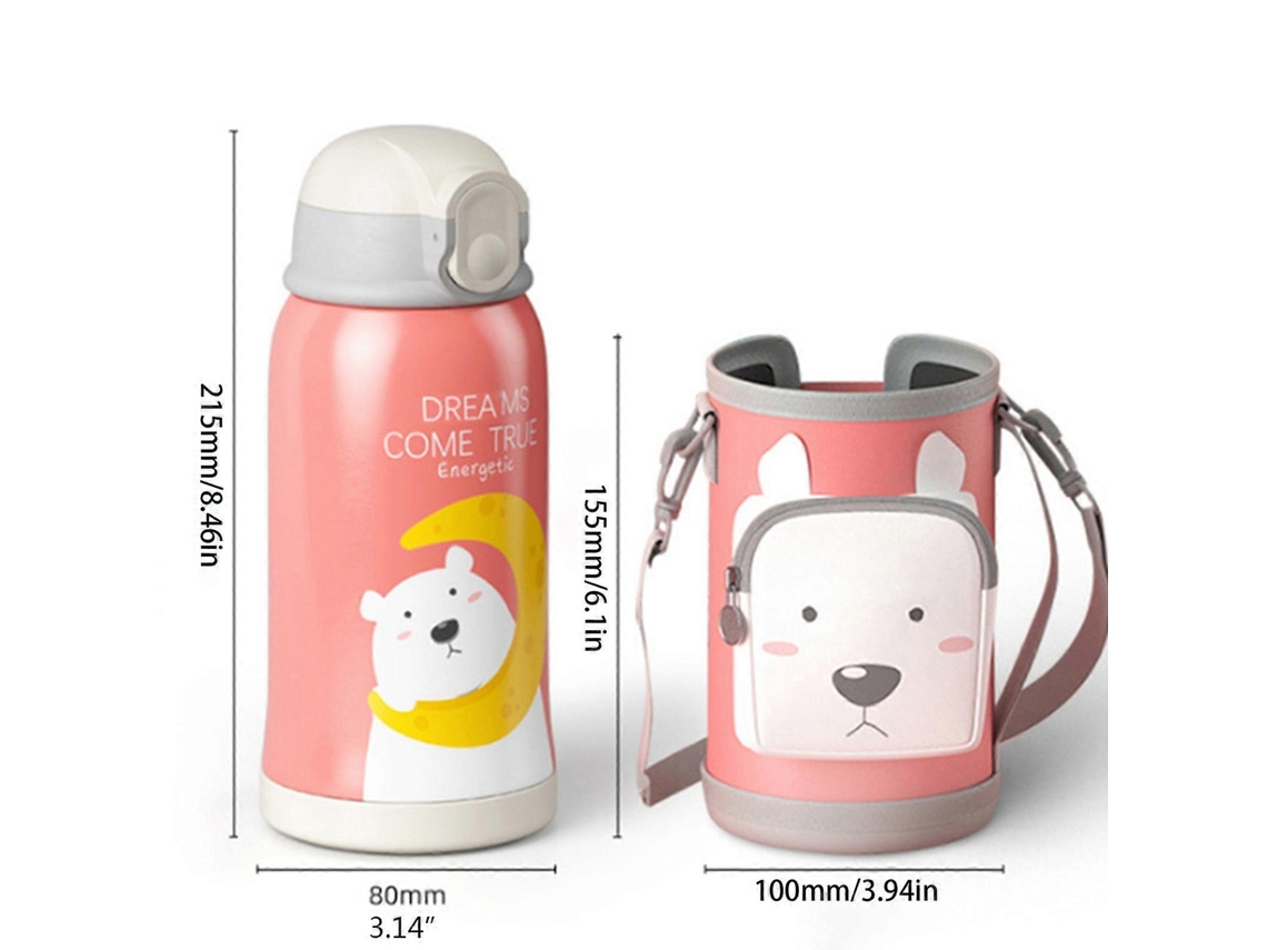 Garrafa Térmica De Aço Inox De 550 Ml Com Design De Animais, Ideal Para Viagens E Para Crianças. Ly Ebike
