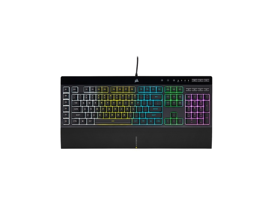 Lurelia K55 Rgb Pro Usb, Teclado Gaming Qwerty Completo Preto Com Iluminação Rgb