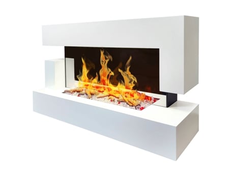Lareira Elétrica de Design 2000W Branca 239 CHEMIN'ARTE