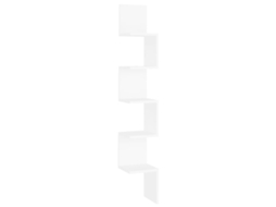 Wall Corner Shelf, Wall Corner Shelves Vidaxl Branco Madeira Processada (20 X 20 X 127.5 Cm)