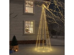 Vidaxl Árvore De Natal Com Espigão 310 Luzes Led 300 Cm Branco Quente
