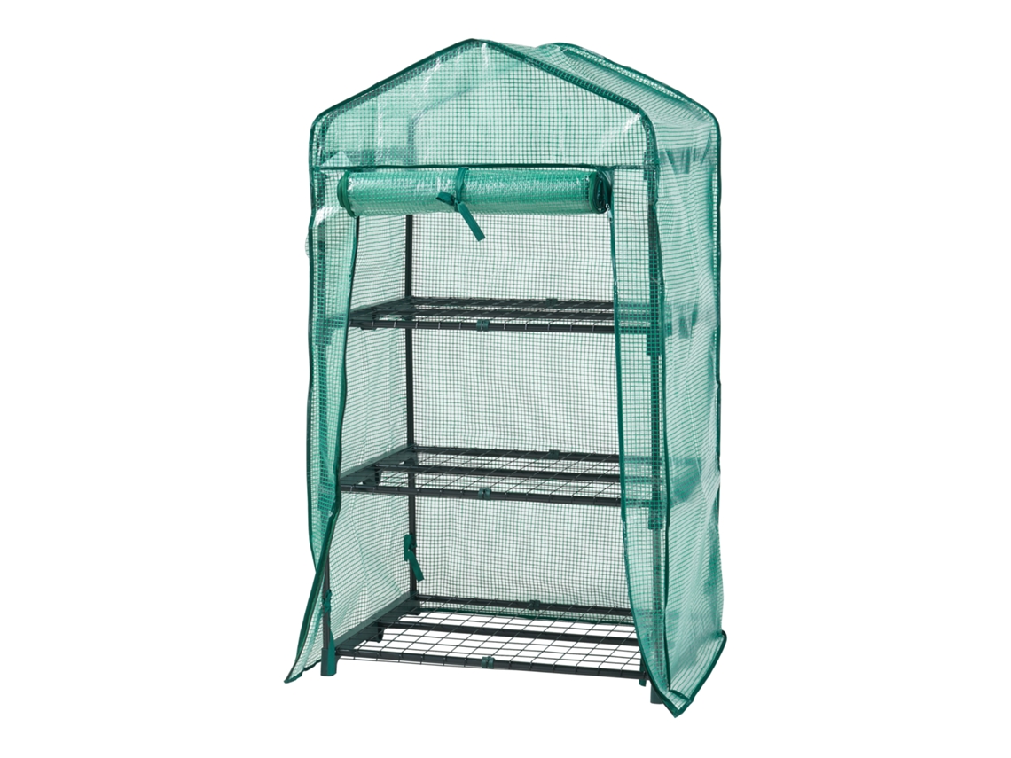 Estufa de chapa Chaam com porta de aço e PE 125x69x49cm - Verde [EN.CASA]