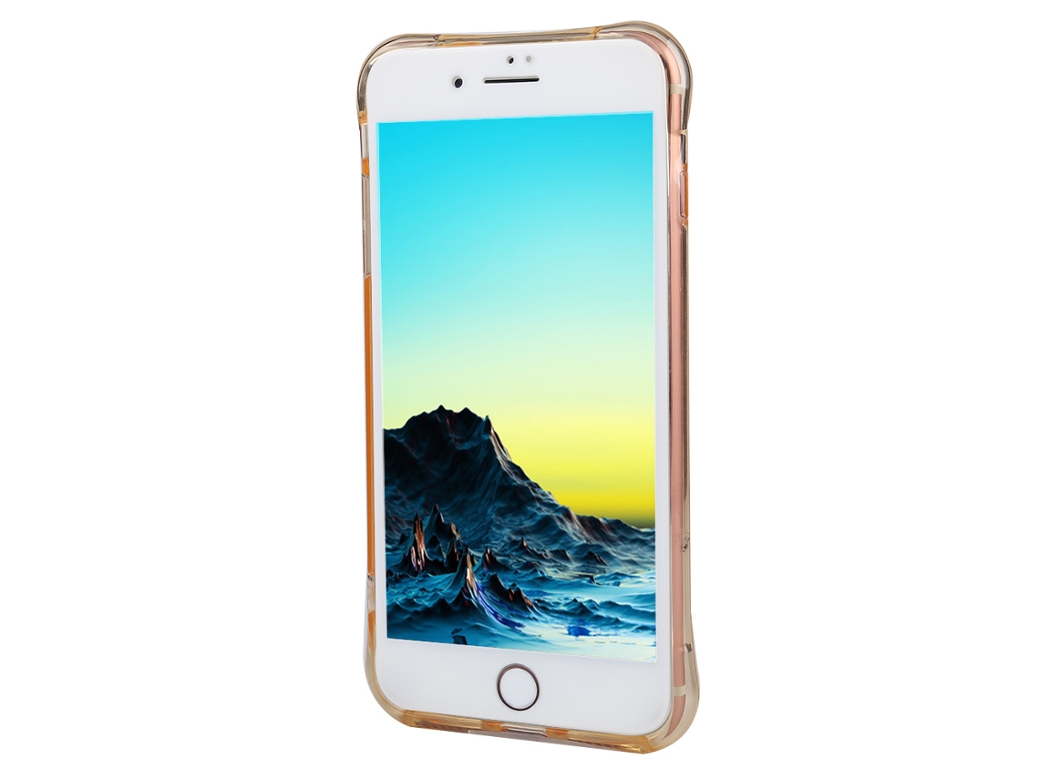 Capa Transparente Amarela para iPhone 7 Plus EOOCOO