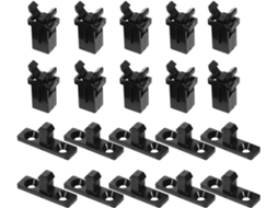 Conjunto De 10 Travas Lixeira Com Uso Prático E Fixação Segura, Feitas De Plástico E Ferro, Com Design Elegante