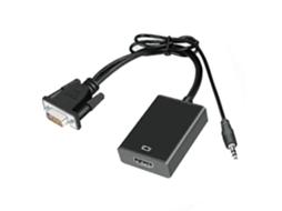 Laxiscreed Conversor Vga Para Hdmi Com Alimentação Usb, Áudio Digital E Analógico
