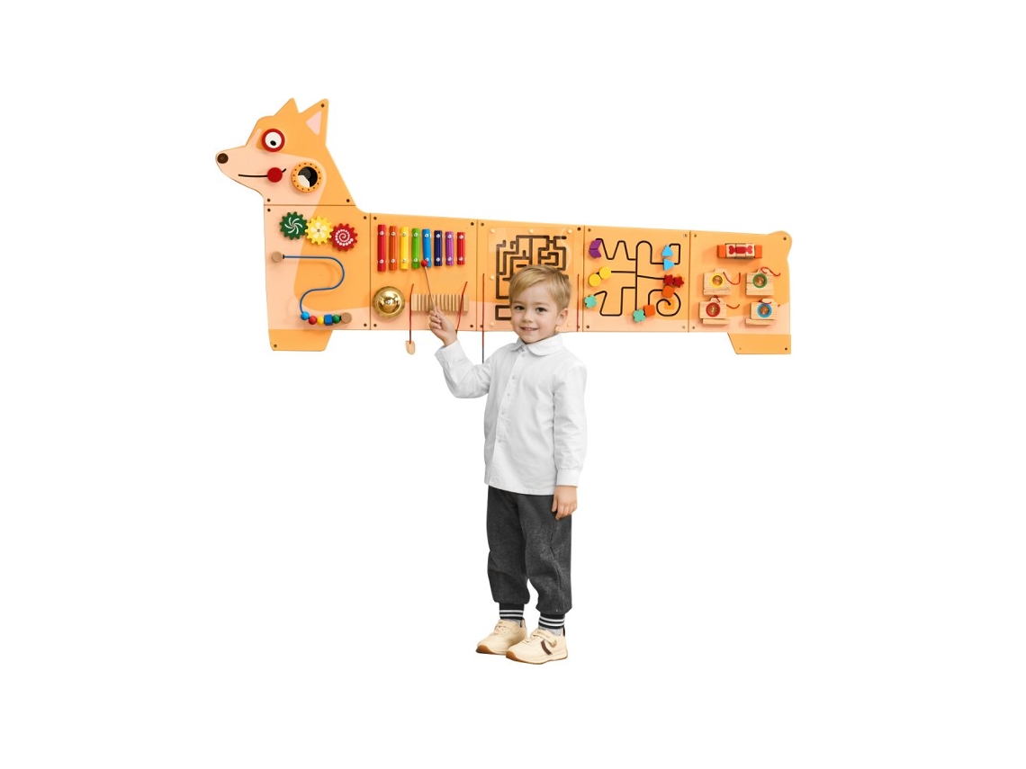 Painel De Atividades Infantil Com Jogos Educativos E Sensorial Para Parede Tekmaquinas