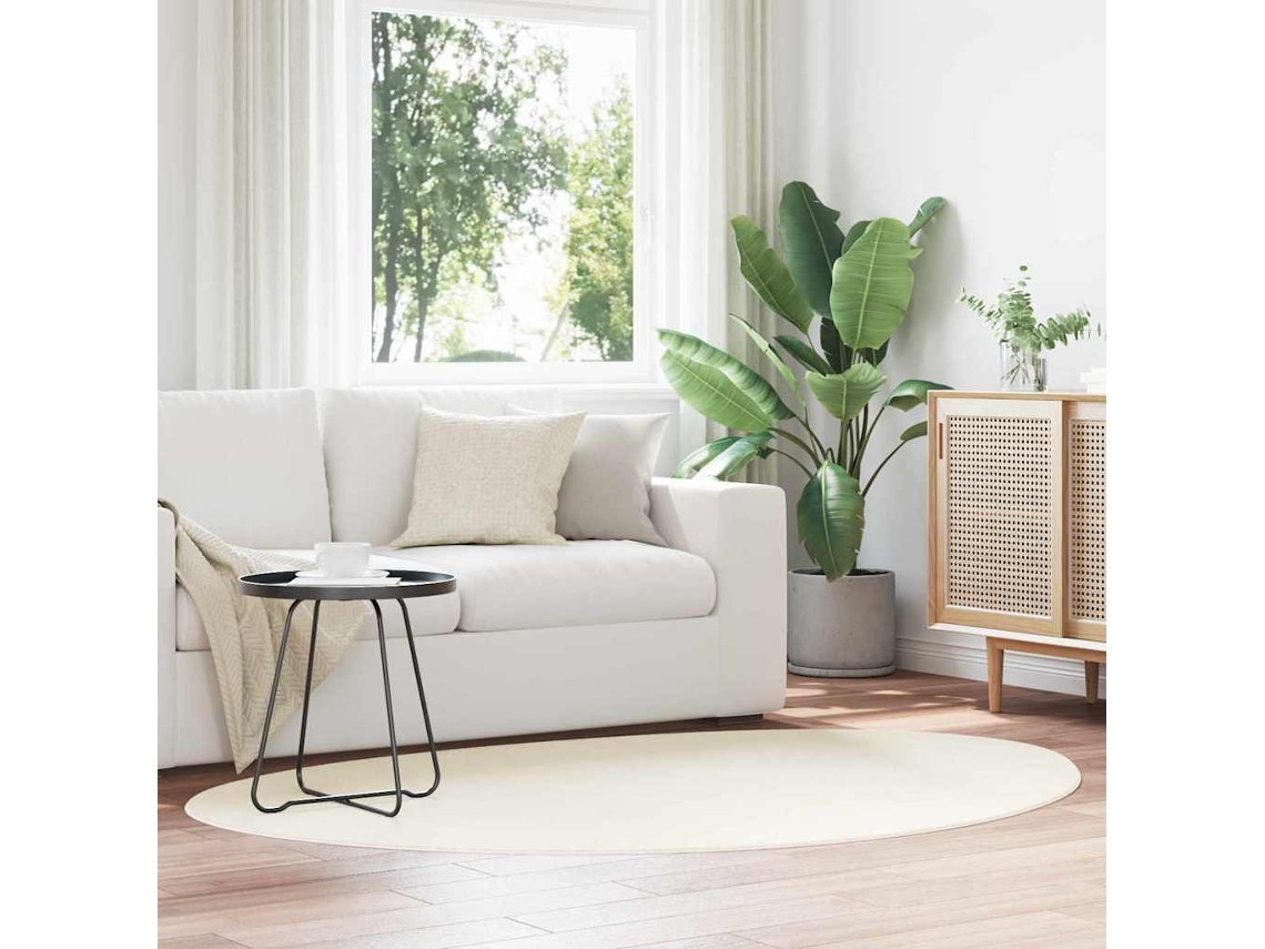 Vidaxl Tapete Huarte Creme 120 X 170 Cm Poliéster