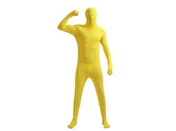 Traje Morph Invisível Para Halloween Com Máscara Capuz E Macacão - Ideal Para Festas E Cosplay Amarelo