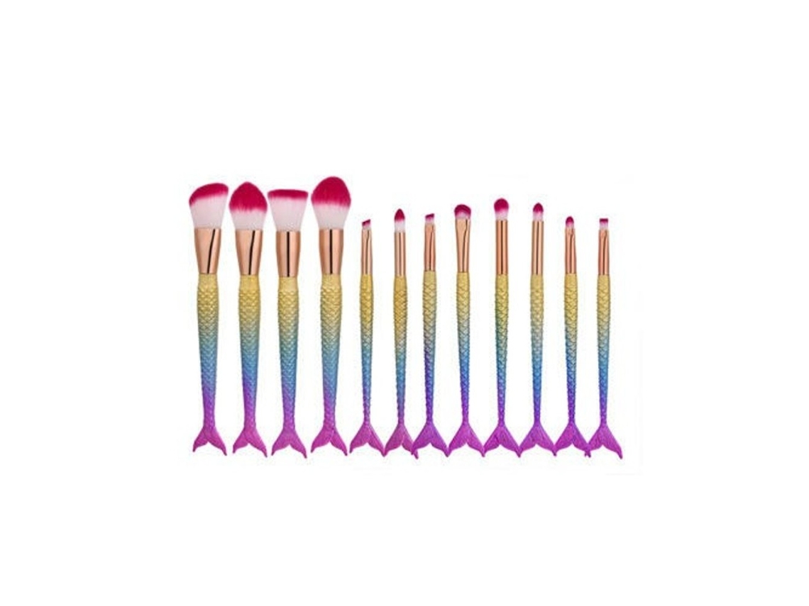 10/12/16 Peças Maquilhagem Base Pó Creme Sobrancelha Sombra para Os Olhos Delineador Lábio Blush Corretivo BelezapincéisConjunto C LUUCOZK