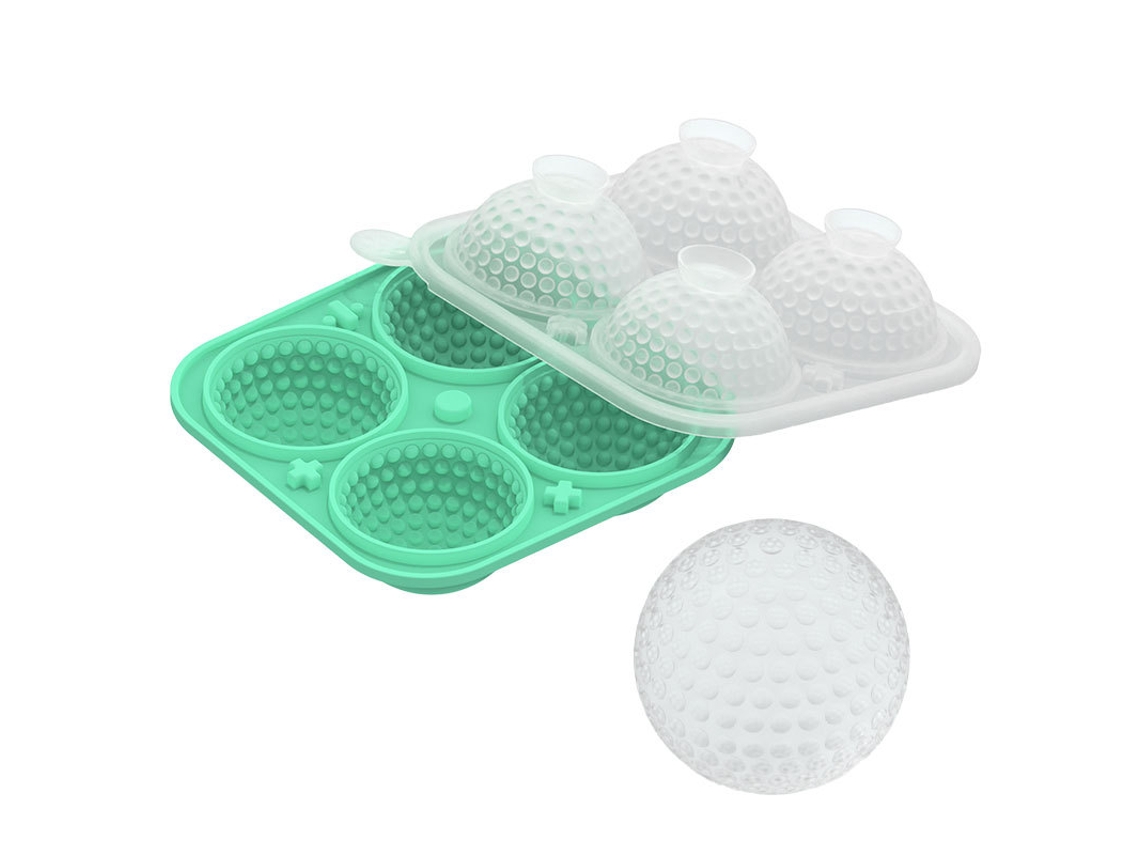 Forma De Gelo Em Silicone Em Forma De Bola De Golfe Com Funil, Ideal Para Cocktails, Bourbon, Conhaque E Whisky. Verde Hexinyigjly