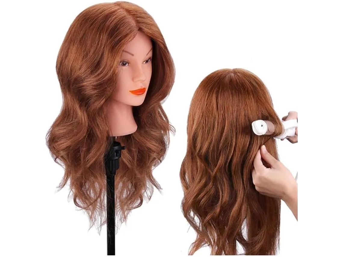 Cabeça de Manequim SFUSHOS com Cabelo Natural para Estilizar