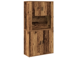 Conjunto 1 Buffet Moderno Vidaxl Castanho Derivados De Madeira (80 X 33 X 150 Cm)