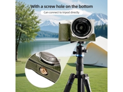 Portable Camera Protective Case Retro Style Camera Case Holder Carry Bag Opening Bottom Design Replacement For Zve10 Camera LAXISCREED