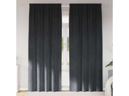 Vidaxl Cortinas Opacas 2 Unid. Cinzento-claro 140 X 260 Cm Veludo
