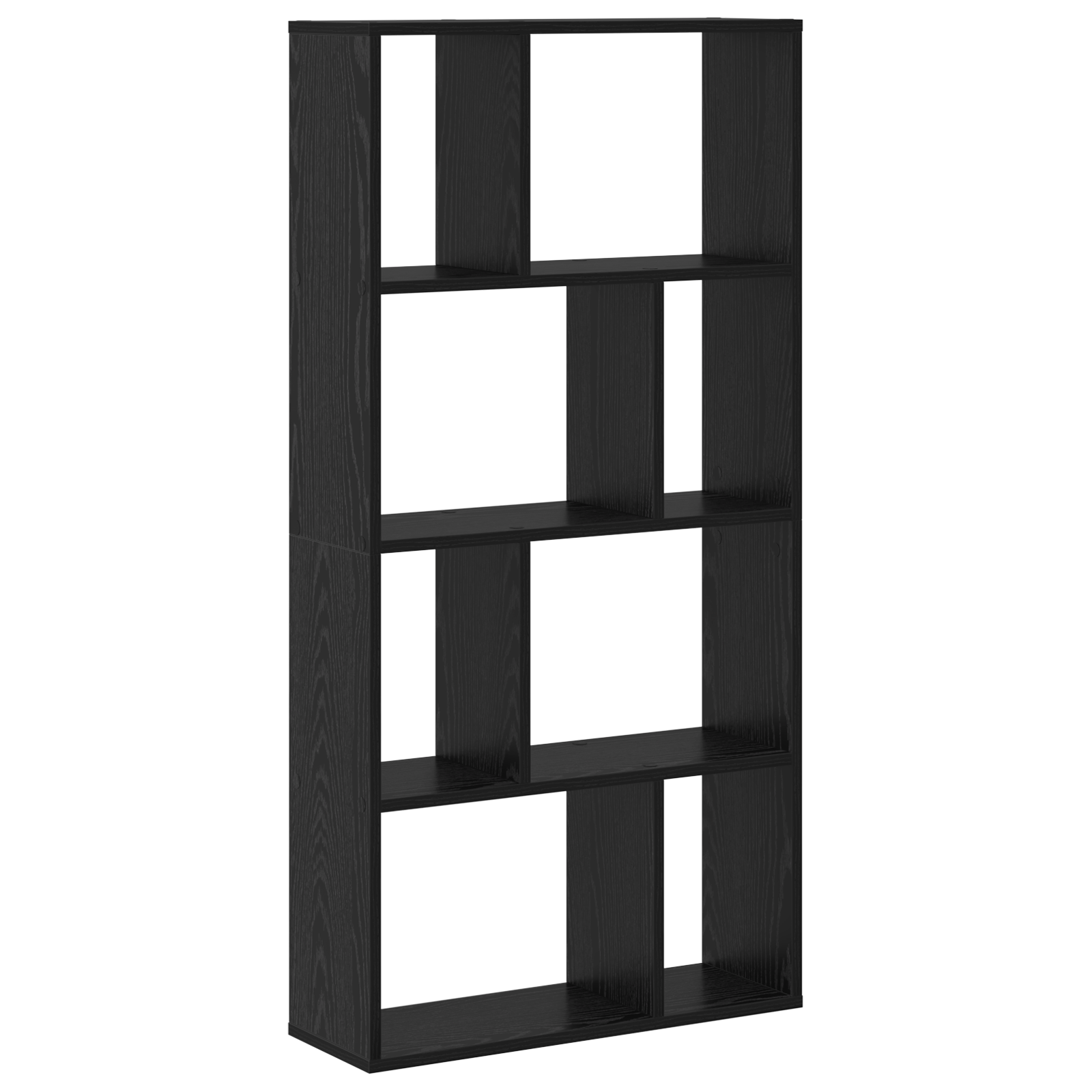 Conjunto 1 Gabinete De Livros Vidaxl Preto Derivados De Madeira (60 X 20 X 120,5 Cm)