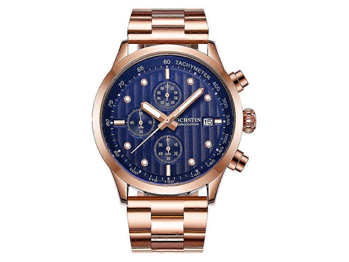 Relógio Masculino Ochstin 7245 com Pulseira de Aço e Quartzo Multifuncional Hengrongshen