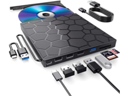 Unidade De Dvd Externa Para Windows 11 E Macbook Pro Gravador Usb 3.0 Fino Com Correção De Erros Mang Guo