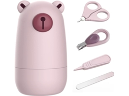 Lurelia Kit De Manicure Para Bebé, Em Aço Inoxidável, Ergonómico, Antiderrapante, Com Estojo, Para Bebé E Criança