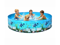 Piscina Infantil Redonda de 5 Pés, Tema Marinho, PVC Reforçado
