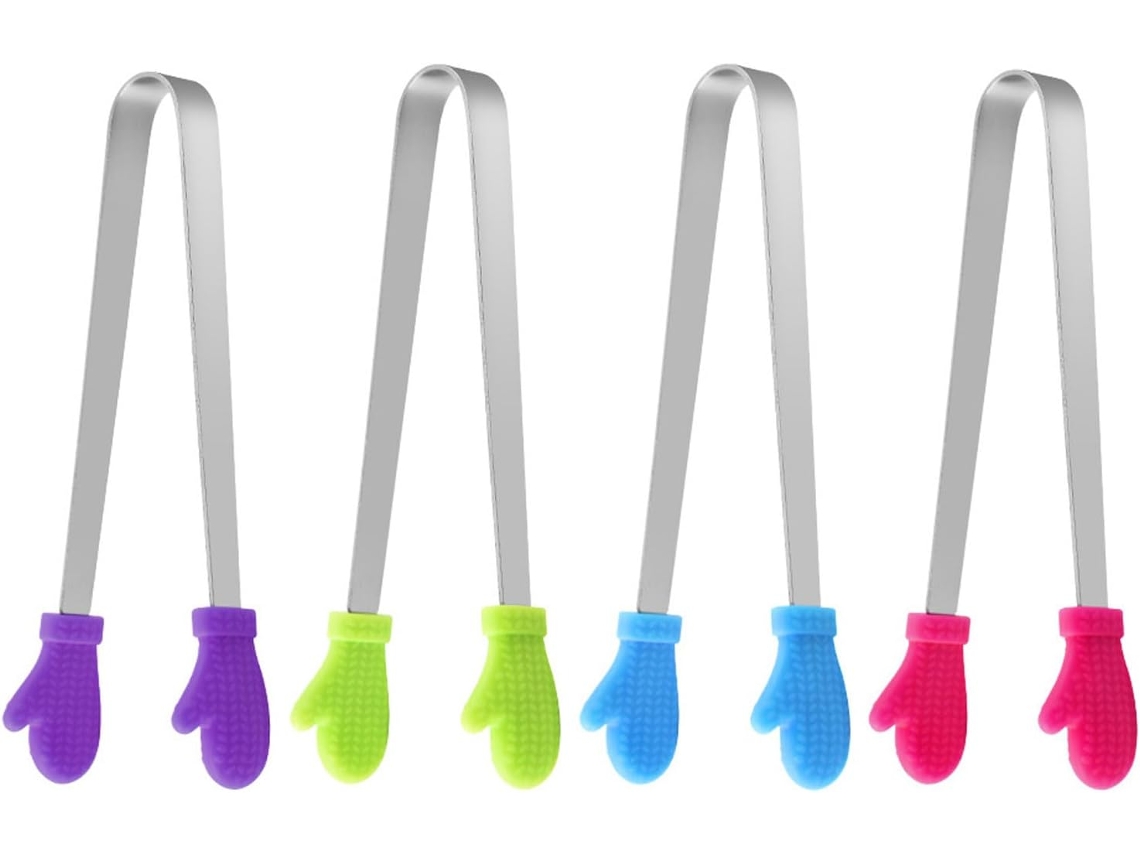 Conjunto De 4 Pinças Multifuncionais Para Alimentos Em Aço Inoxidável 304, Ideais Para Churrasco, Com Lâminas