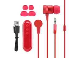 Fone Mali Bluetooth 4.1 Lavalier, Clip-on, Transmissão Estável, Vermelho