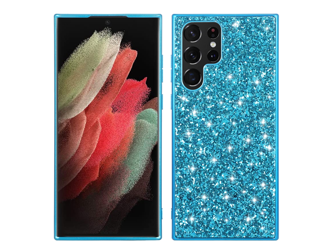 Adequado Para Capas De Celular Samsung Com Glitter E Efeito Anti-queda.azul - S20fe