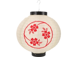Lanterna Japonesa de Tecido Bege, Conjunto de 3 Lanternas Decorativas Impermeáveis para Pendurar, 30 Cm. SFUSHOS