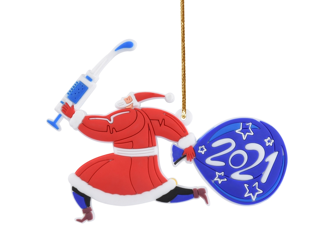Enfeite de Natal Santa Claus para Decoração de 2021, Pendurar e Diy LAXISCREED