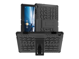 Capa Híbrida Tpu‑pc Halinuia Anti‑choque Com Textura De Pneu E Suporte, Para Lenovo Tab M10 X605 / X505