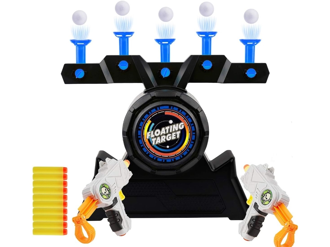 Herefun 2pcs Gun Target Toy Kids Jogo De Tiro Ao Alvo Elétrico Brinquedo Flutuante Recarregável + 10 Bolas Jogos Festa A*