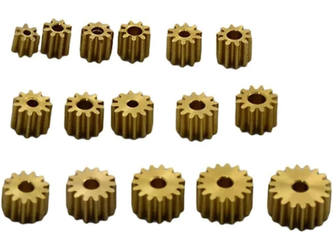 Engrenagem De Latão Com Dentes Módulo 0, 3m E Corpo Em Cobre, Compatível Com Eixos De 1mm, 1, 5mm E 2mm, Para Brinquedos