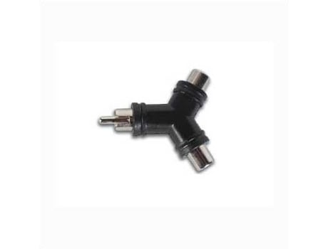Conector Rca Macho Para 2 X Conector Rca Fêmea