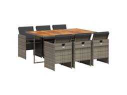 Garden Dining Set, Garden Dining Sets Vidaxl Cinzeto Rattan / Vime (n/a)
