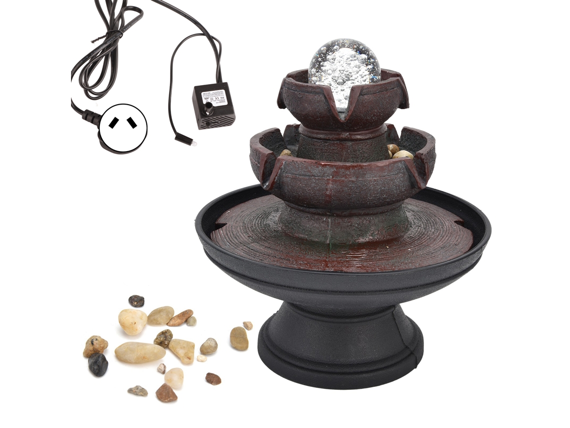 Fonte de Água de Mesa Led Elegante, Silenciosa e Resistente para Interior com Plugues Au LAXISCREED