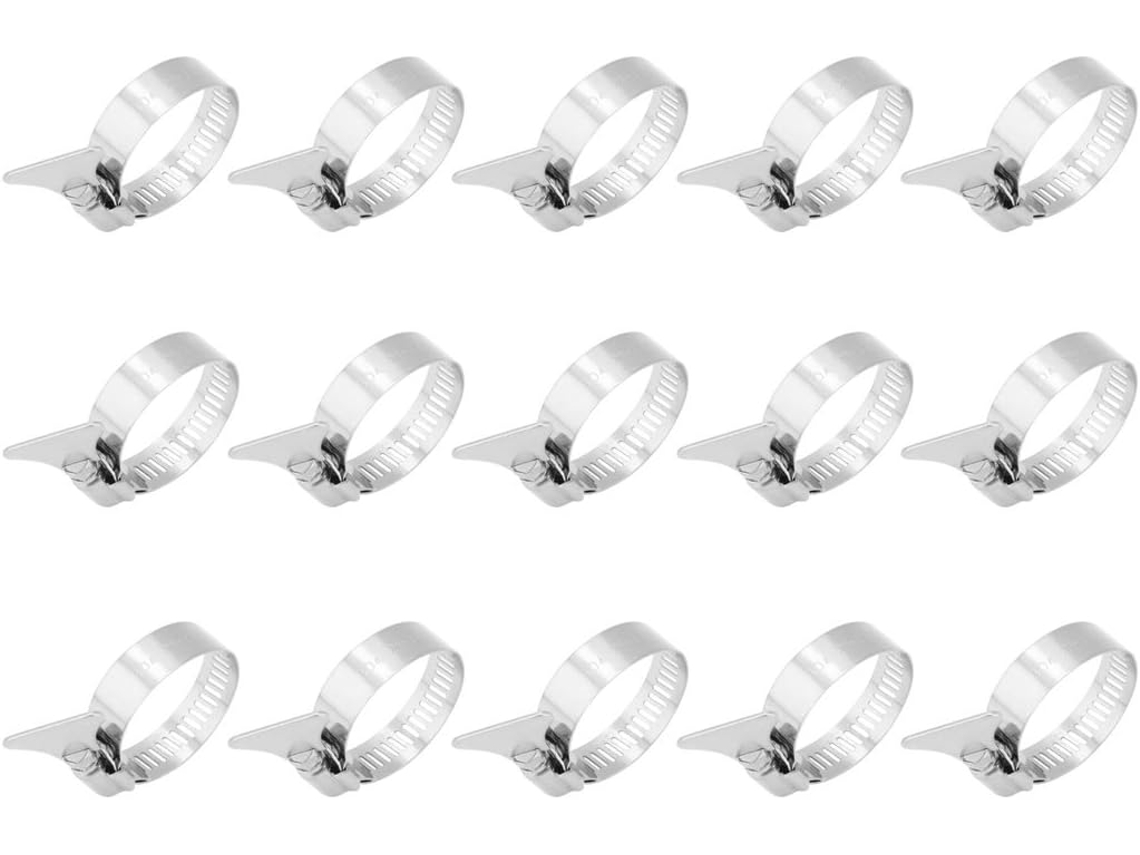 Abraçadeira Borboleta em Aço Inoxidável 304, faixa de 21 a 38 mm, 15 unidades CHABERLU