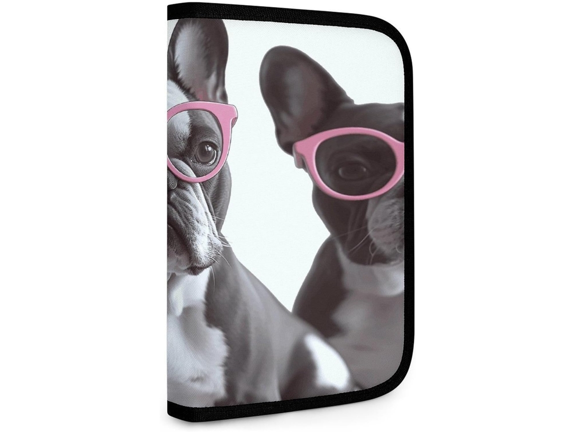 Bolsa Dobrável Para Óculos Com Estampa De Bulldog Francês, Estojo Retrátil Para Ferramentas, Bolsa Pequena Para
