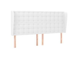 Headboard, Headboards Vidaxl Branco Couro Artificial (203 X 23 X 118/128 Cm)