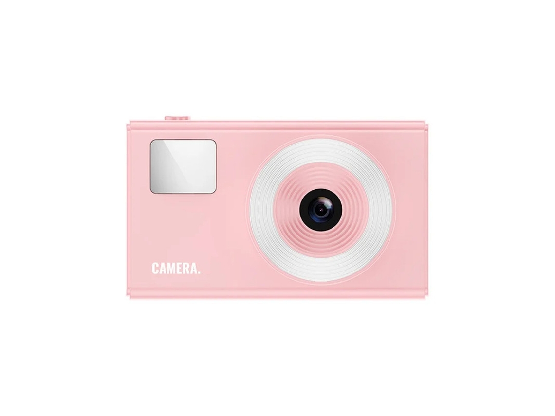 Câmera digital retrô Yizhood 1080P CCD vintage para adolescentes, cartão SD de 32 GB, zoom de 16x, rosa