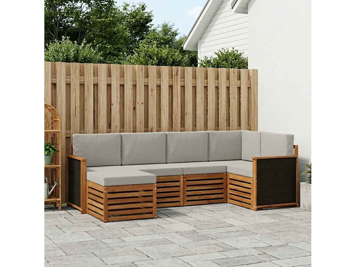 Vidaxl Conjunto De Sofás Para Exterior 5 Unid.