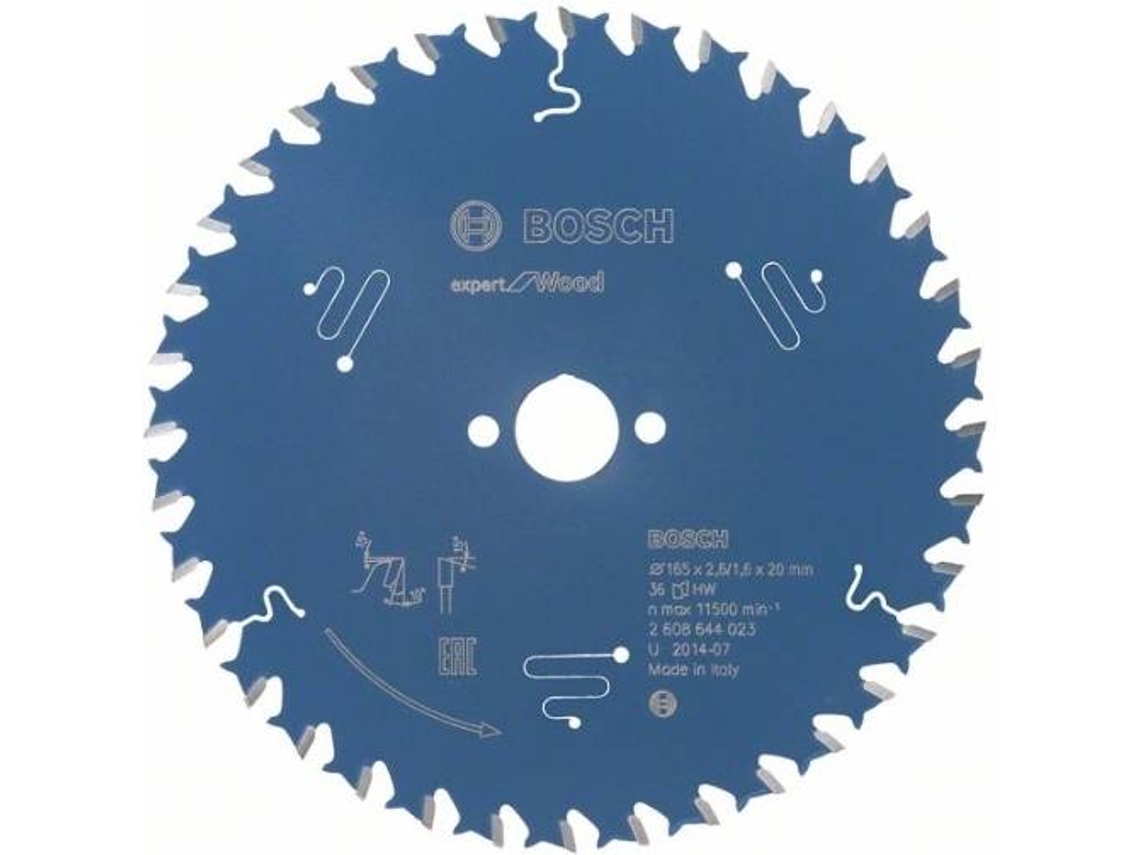 Disco de Serra Circular BOSCH Expert para Madeira 165x20x2.6 mm - 36