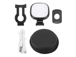 Luz auxiliar compacta para câmeras de bolso, luz de preenchimento LED recarregável, portátil com lente macro de 10x para filmagens de vlogs com a Pocket3.