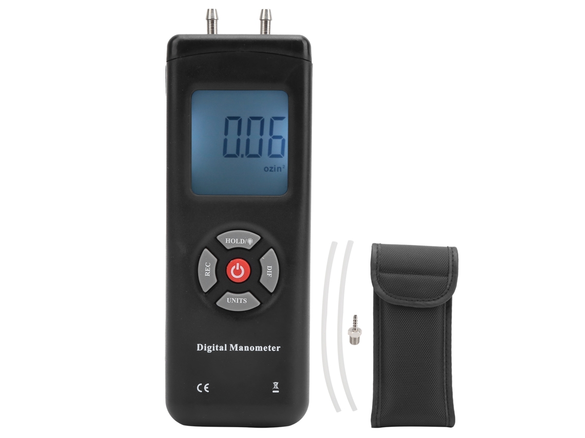 Manômetro Digital TL101, medidor de pressão diferencial de ar +5psi, 11 unidades abs YURU