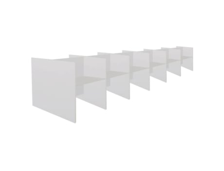 Call center duplo 12 posições. 497,5 cm. Branco. OFILIKE