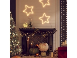 Vidaxl Figura Natalícia De Estrela 48 Leds 56 Cm Branco Quente