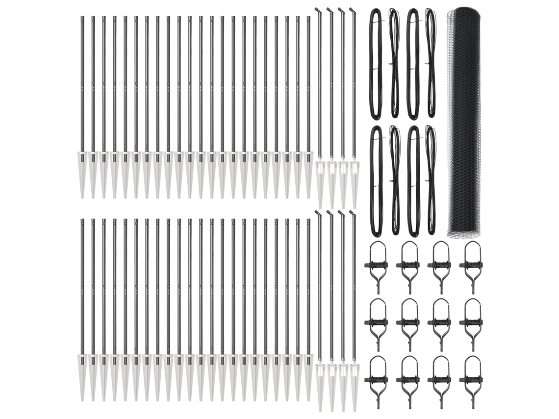 Conjunto 1 Cerca Externa Vidaxl Cinzento Aço (100 X 1,2 M)