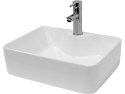 Lavatório ECD GERMANY Quadrado Cerâmica (Branco - 48 x 38 x 14 cm)