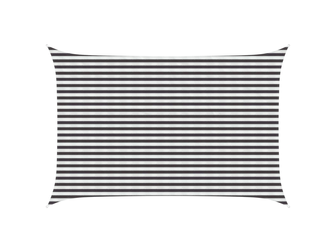 Vidaxl Vela De Sombra 3 X 4 M Hdpe Retangular Antracite E Branco