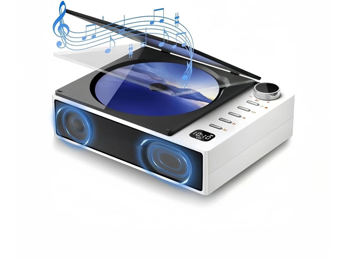 Leitor De Cd Portátil Vbestlife, Bluetooth 5 1, Rádio Fm, Controle Remoto, Para Reproduzir Música De Ioga Em Casa E No