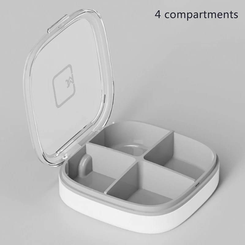 Porta, Comprimidos Com 4/6 Compartimentos Para Medicamentos, Ideal Para Viagens De 7 Dias, Perfeito Para Guardar Comprimidos E Vitaminas